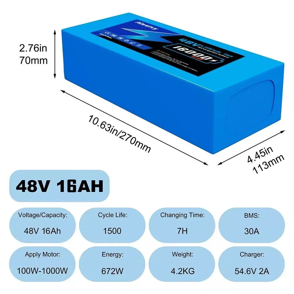 Cheterdoli 36V 48V Universal E-Bike Battery | UL Certified