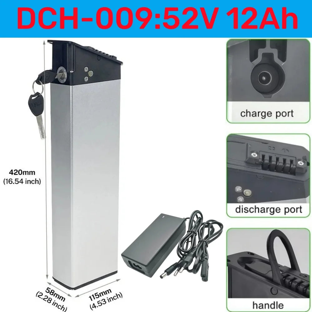 DCH-009 E-Bike Battery 48V 52V 17.5Ah