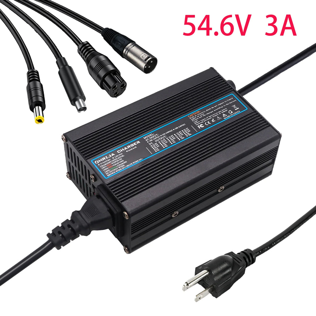 54.6V Smart Fast Lithium-Ion Battery Charger (2A / 3A / 4A / 5A)