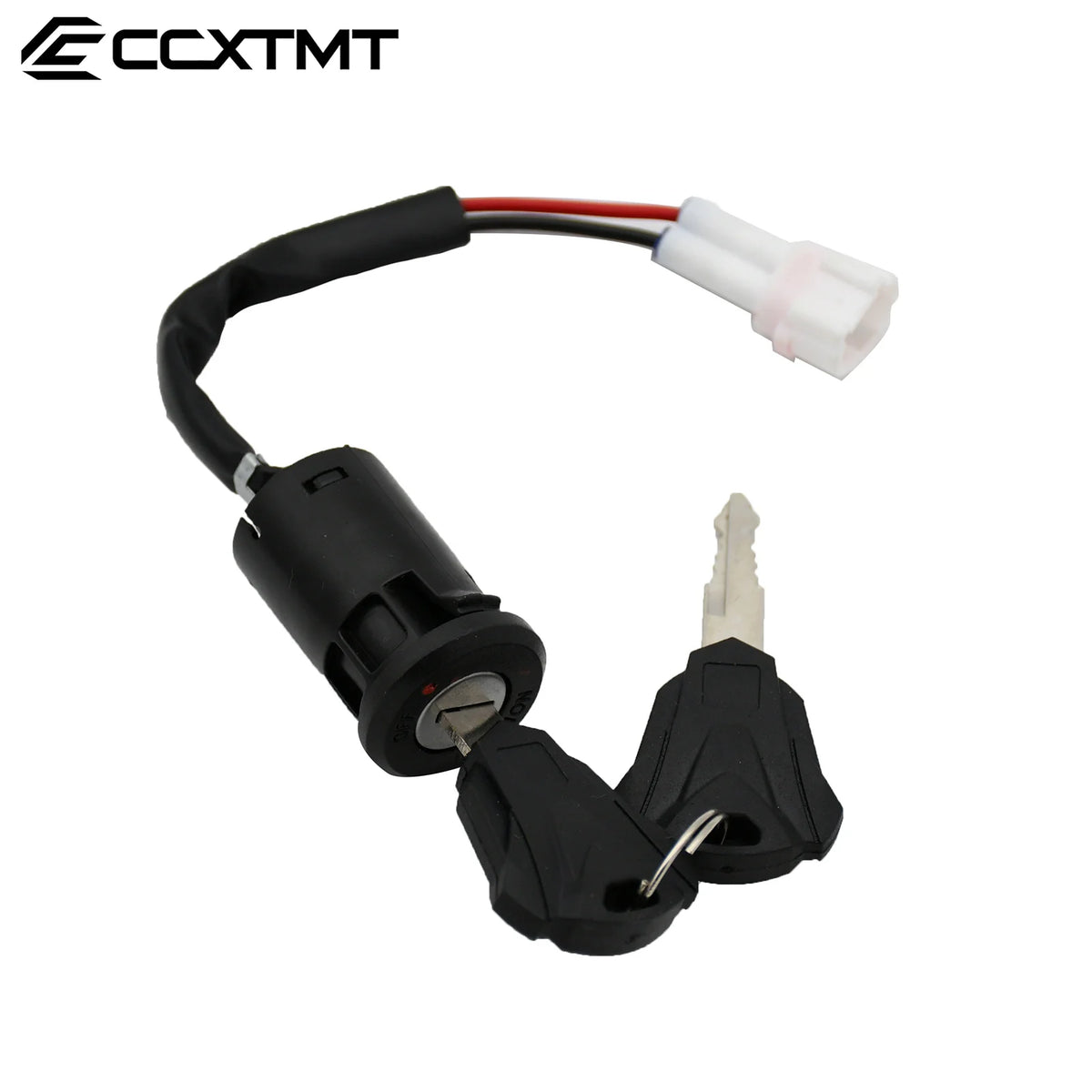 Car ignition switch with connectors on a white background, featuring the CCXTMT brand.