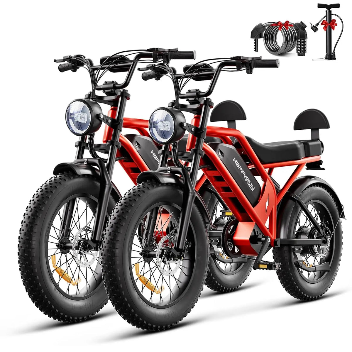 48V adult electric fat tire bike with 20x4-inch tires, 750W motor and retro-inspired commuter design