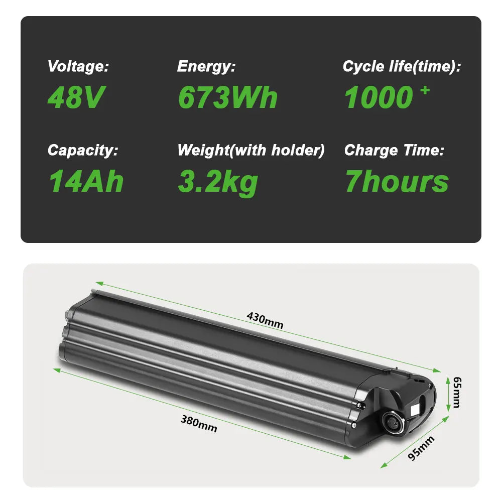 YOSE POWER 48V 14Ah Premium E-Bike Replacement Battery
