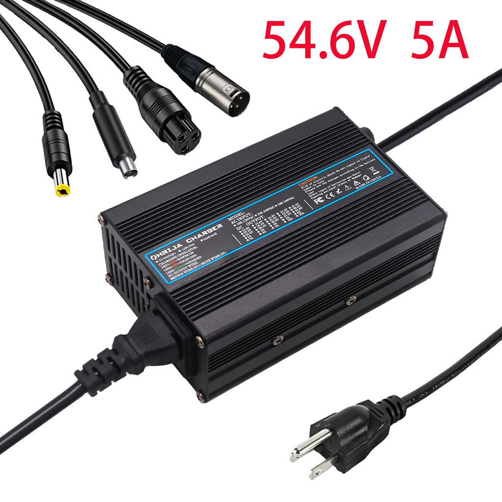 54.6V Smart Fast Lithium-Ion Battery Charger (2A / 3A / 4A / 5A)