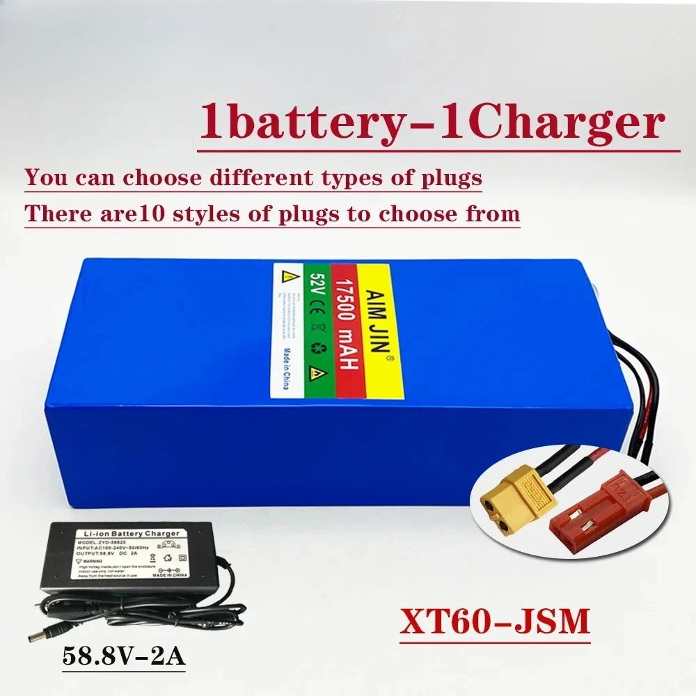 aimjin 52V 17.5Ah (17,500mAh) 14S5P