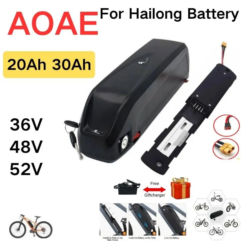 E-Bike Battery 36V 48V 52V | 30Ah & 40Ah High Capacity