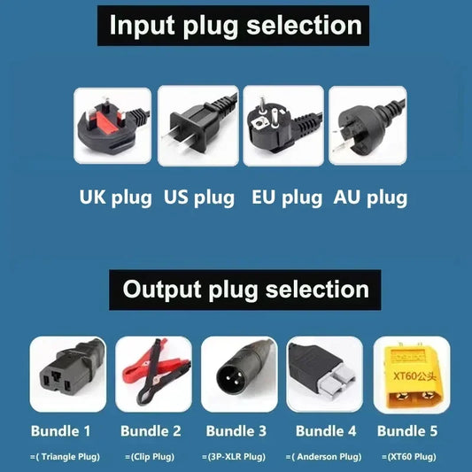 LUXUGLOW Smart Lithium Battery Charger | Multiple Amp Options