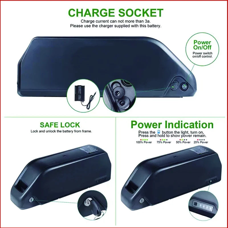Hailong eBike Battery | 36V 48V 52V 60V 72V 25Ah–60Ah