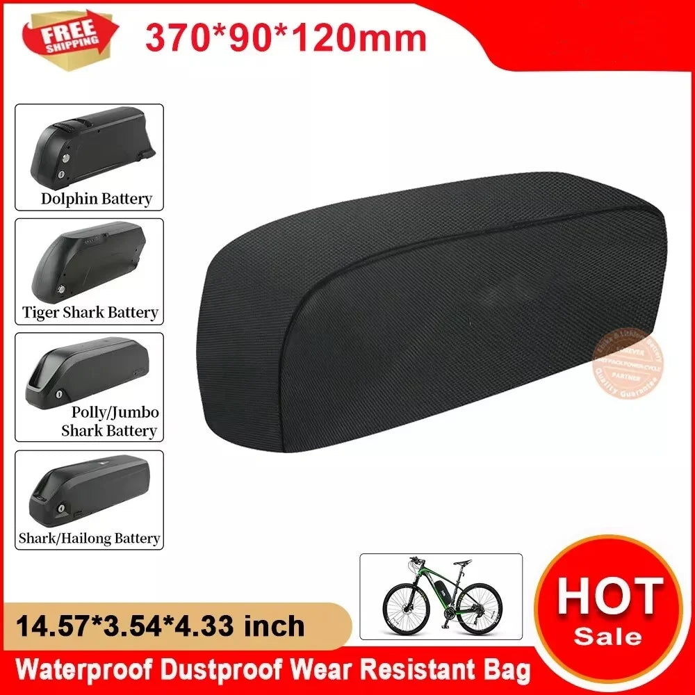 Hailong & Jumbo E-Bike Battery Waterproof Cover | 370x90x120mm