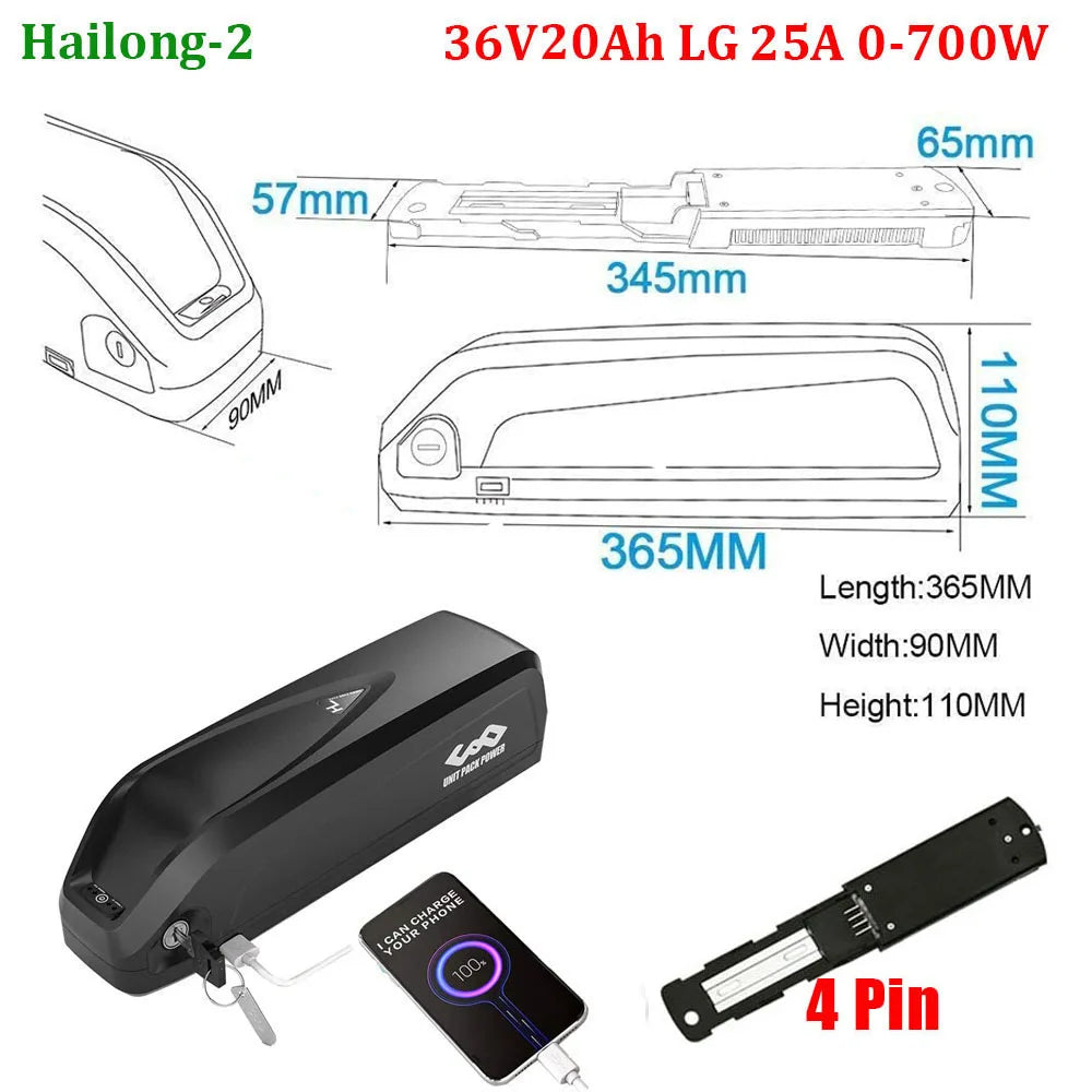 Technical specifications and components of a battery pack with LG branding.