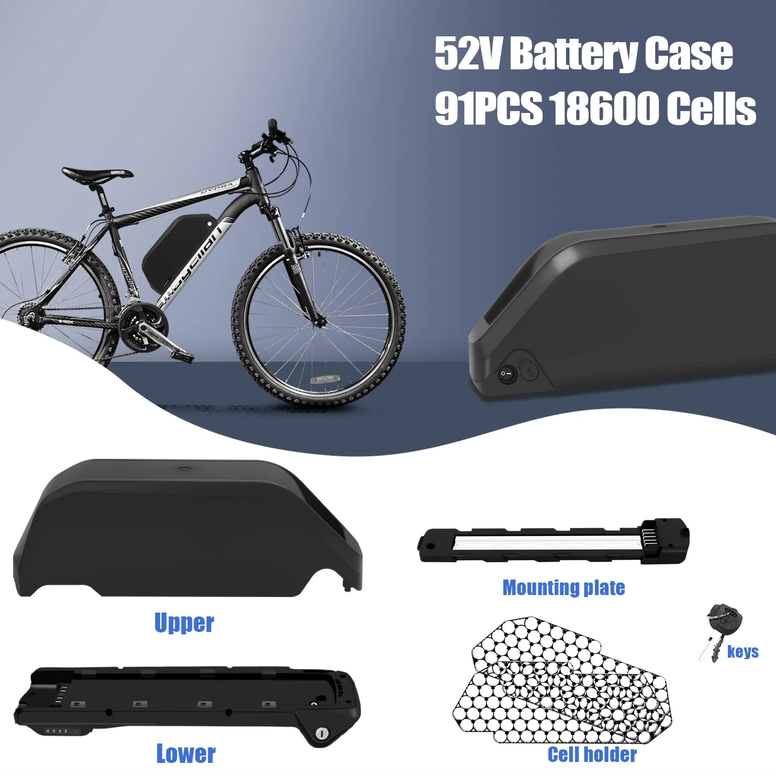 DP-9 Downtube DIY E-Bike Battery Case Kit.