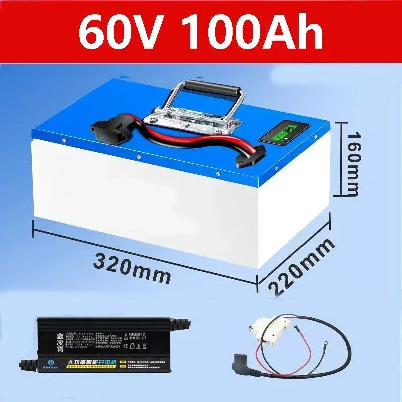 48V 60V 72V 100Ah Powerful Lithium ion Battery for Electric Vehicles Super Large Capacity A grade battery cell