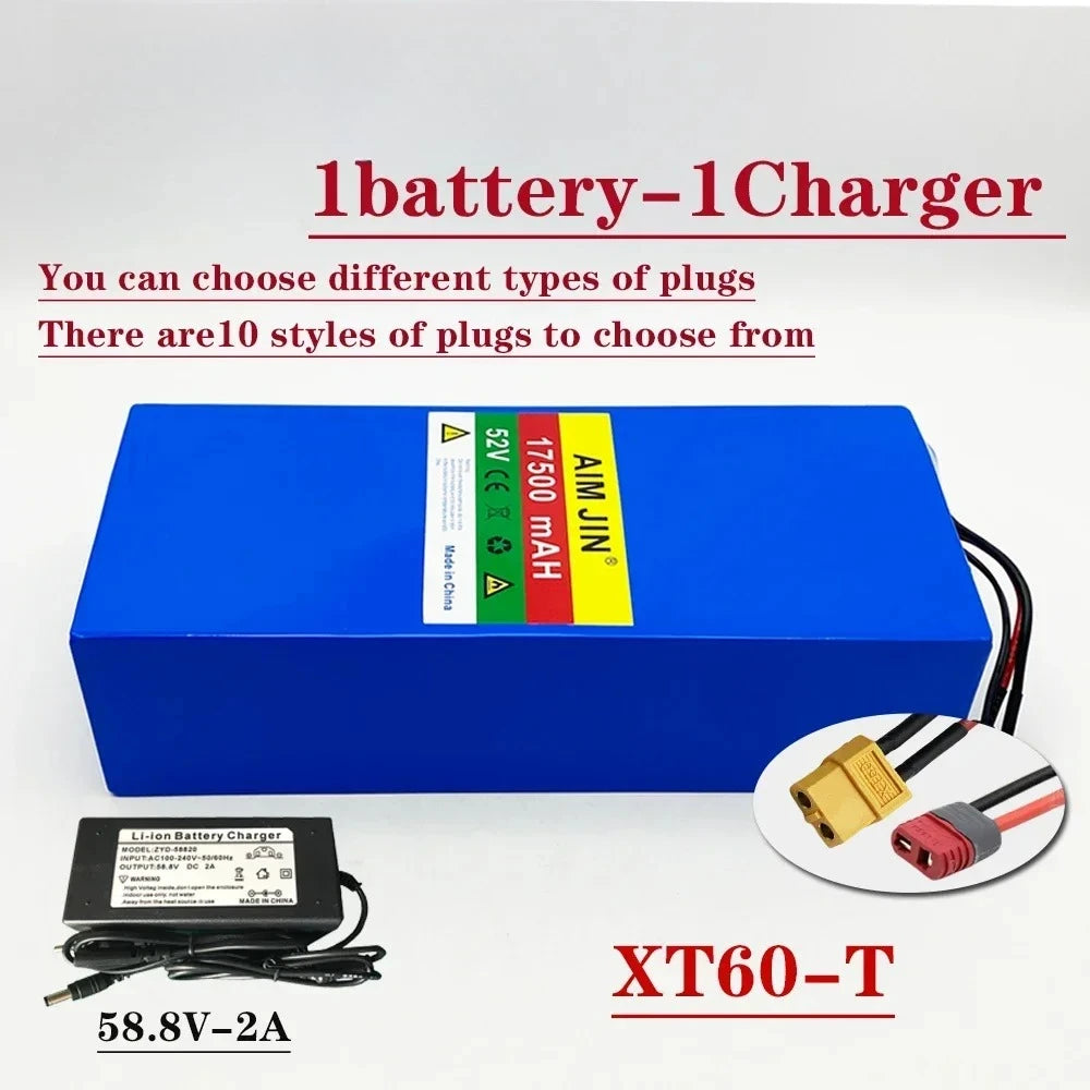aimjin 52V 17.5Ah (17,500mAh) 14S5P