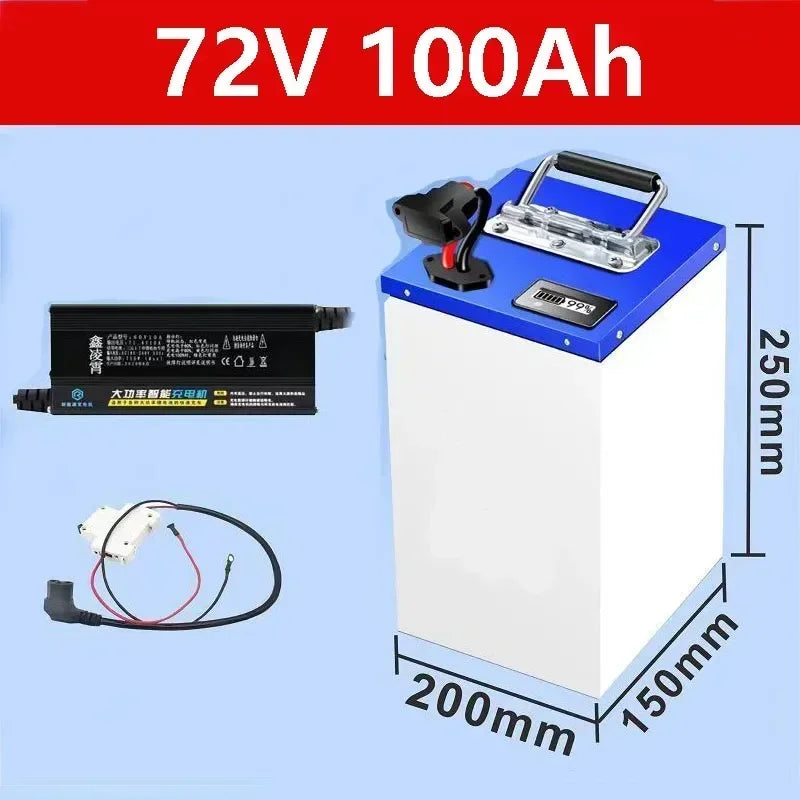 48V 60V 72V 100Ah Powerful Lithium ion Battery for Electric Vehicles Super Large Capacity A grade battery cell