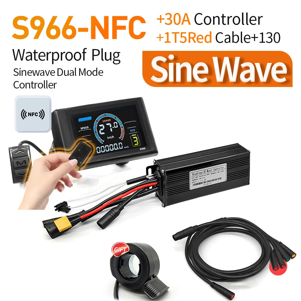 EZKT Sine Wave Waterproof E-Bike Controller Kit
