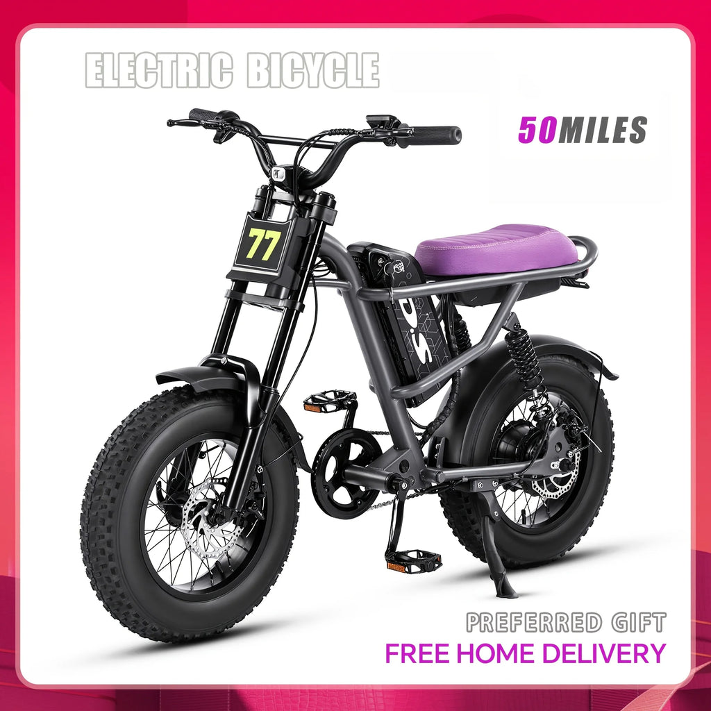 16" Full-Suspension Electric Light Motorcycle | 500W & 48V 15.6Ah