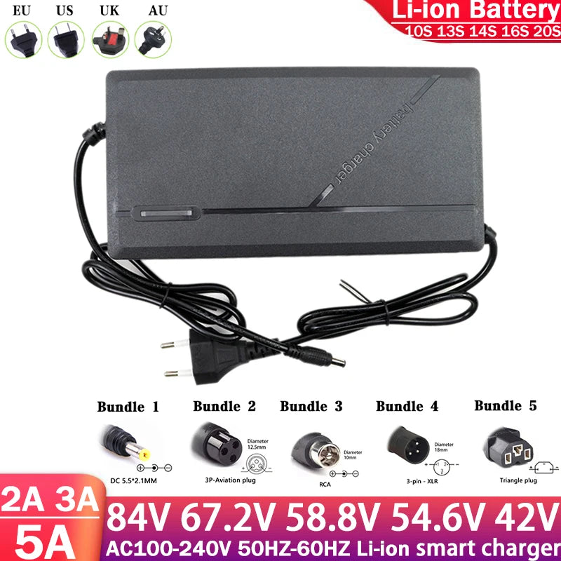 For 36V, 48V, 52V, 60V & 72V E-Bikes &amp; Scooters