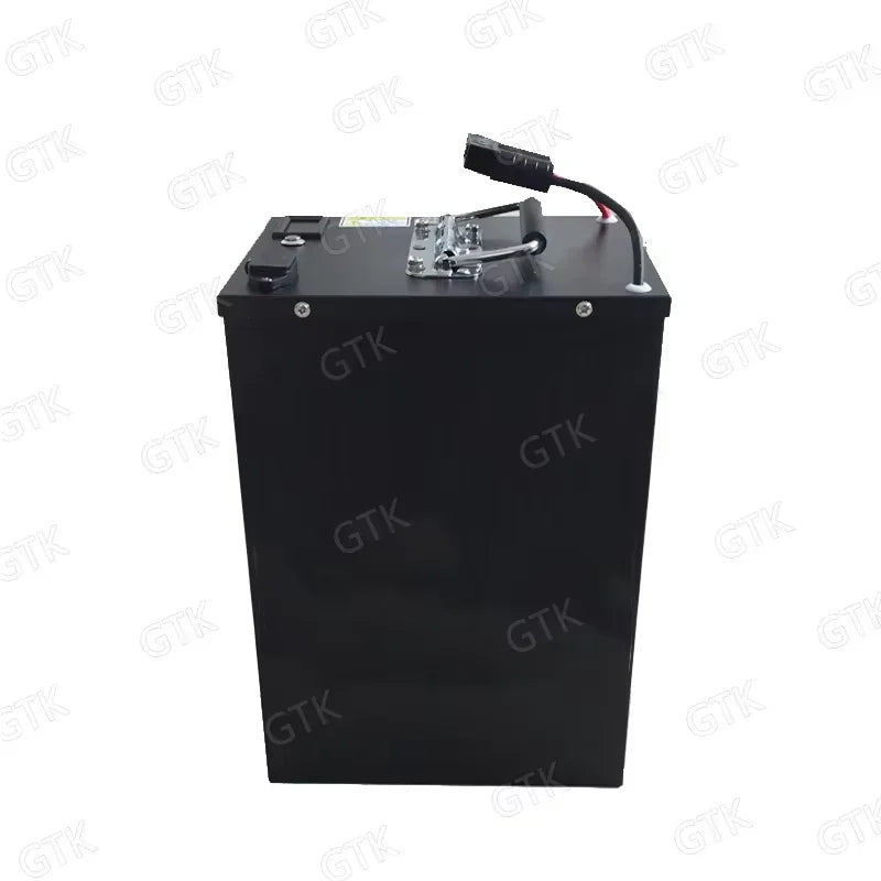 A black rectangular lithium-ion battery with a terminal connector on top, shown against a white background with a repeating 'GTK' watermark pattern.
