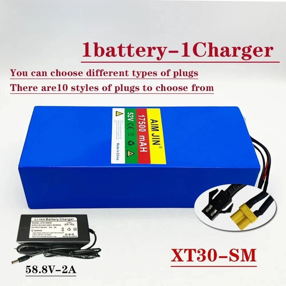 aimjin 52V 17.5Ah (17,500mAh) 14S5P