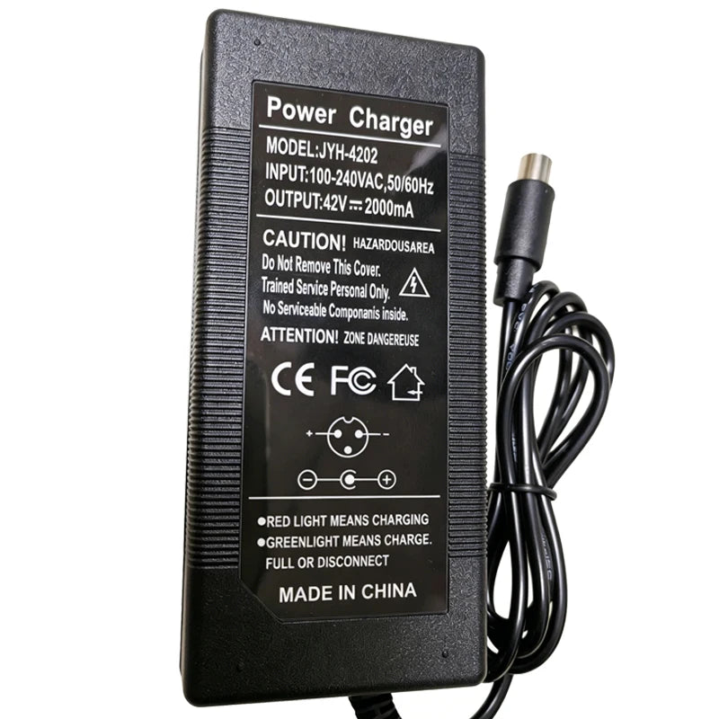 PKCAR 42V 2A Smart Lithium Battery Charger – Optimized for Xiaomi M365 &amp; 10S 36V Batteries
