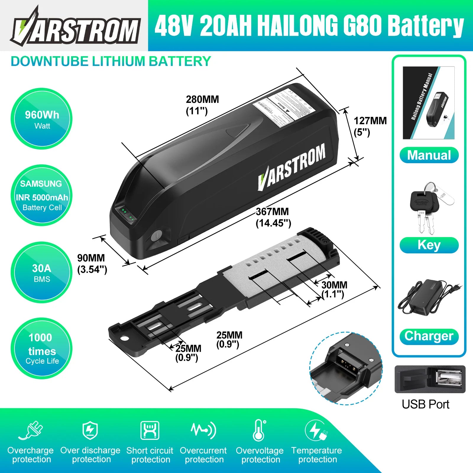 Varstrom x Hailong Downtube E-Bike Battery Series