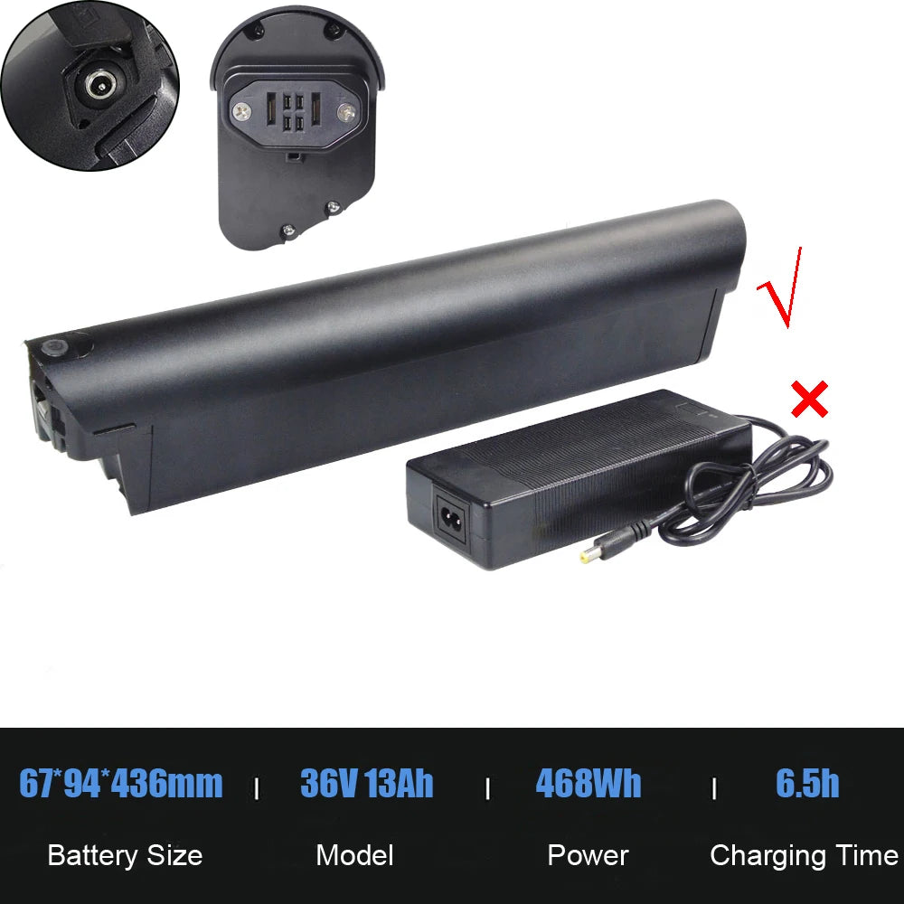 36V Rechargeable Li-Ion eBike Battery