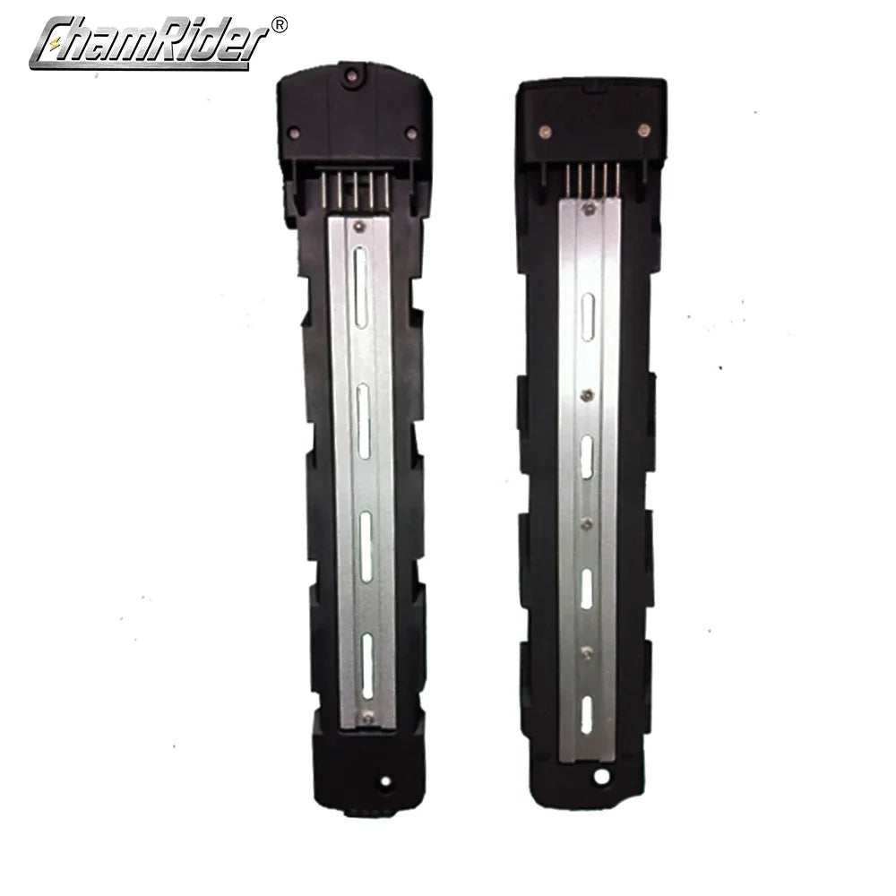 A pair of black and silver metal mounting brackets or struts shown upright on a plain white background, with a ChamRider logo in the top-left corner.