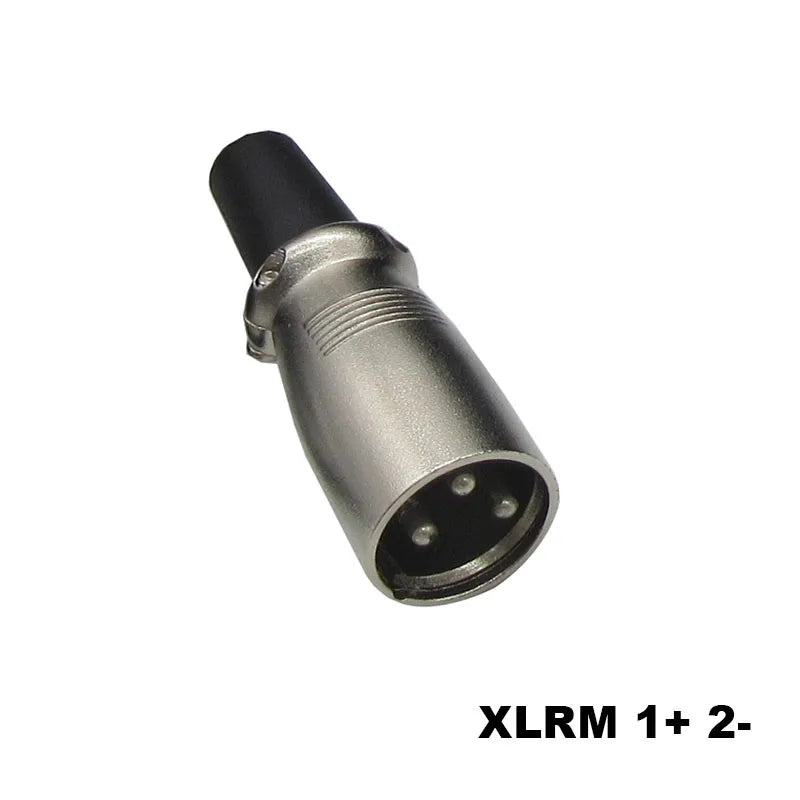 XLRM 1+2 audio connector on a white background