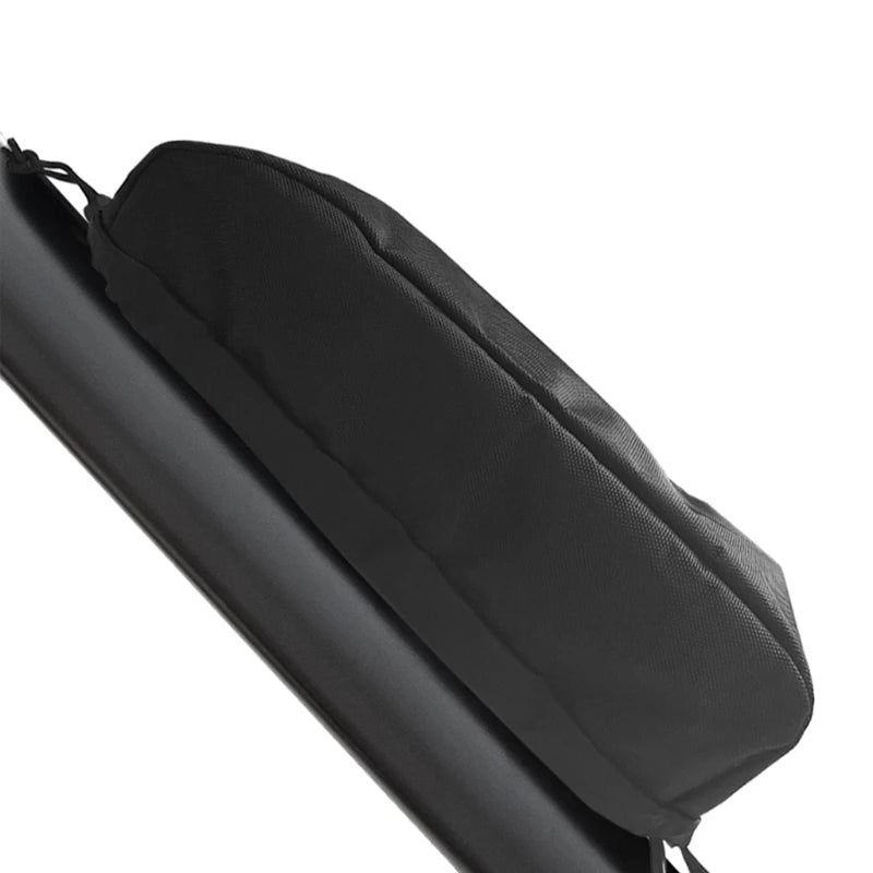 Black backpack on a white background