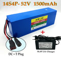 52V 18650 Lithium Battery 14S4P 14Ah with BMS
