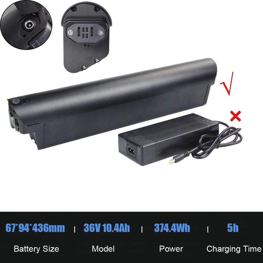 36V Rechargeable Li-Ion eBike Battery