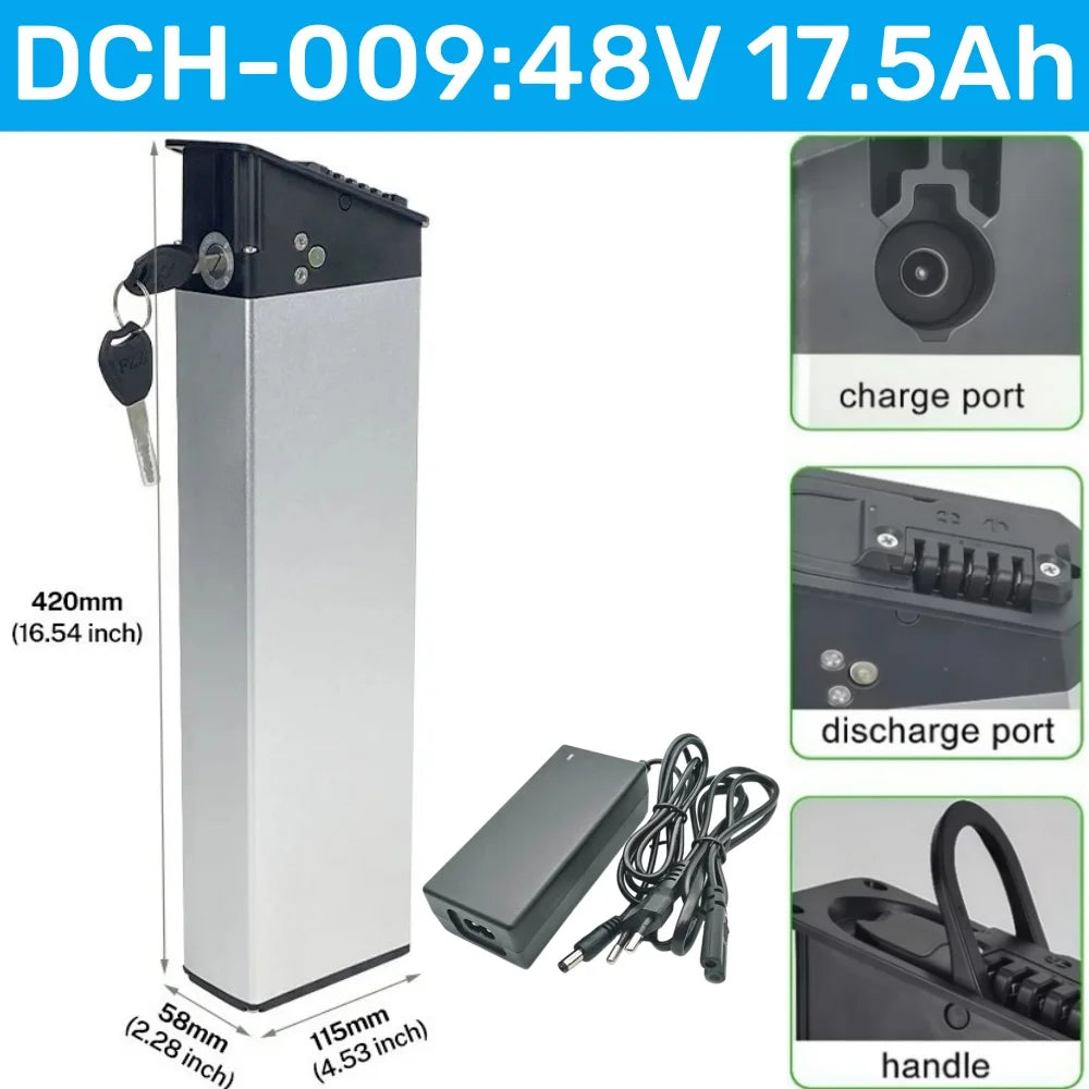 DCH-009 E-Bike Battery 48V 52V 17.5Ah