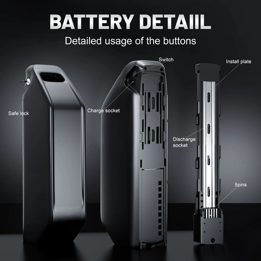 Detailed view of a battery with labeled parts on a dark background