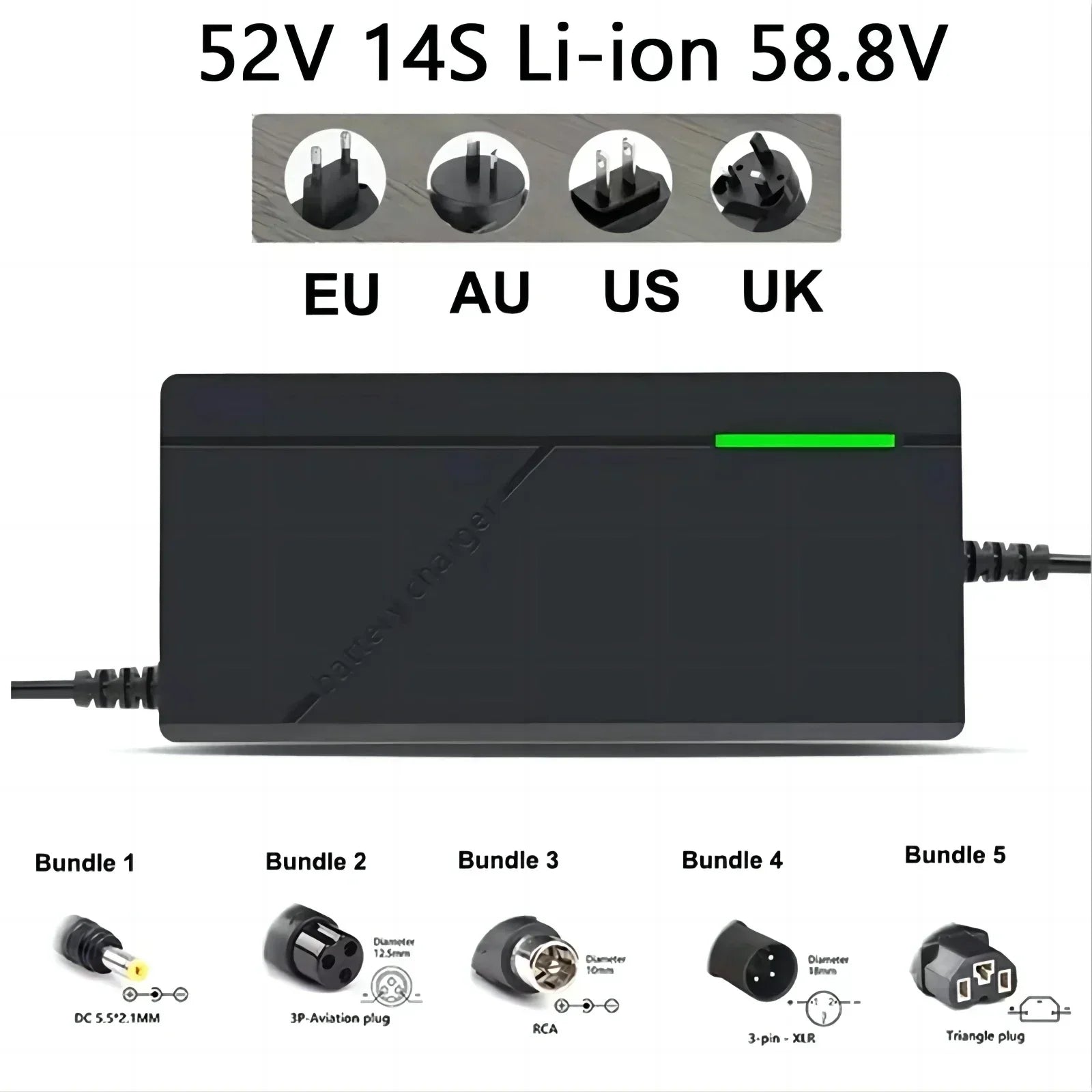 For 36V, 48V, 52V, 60V & 72V E-Bikes &amp; Scooters
