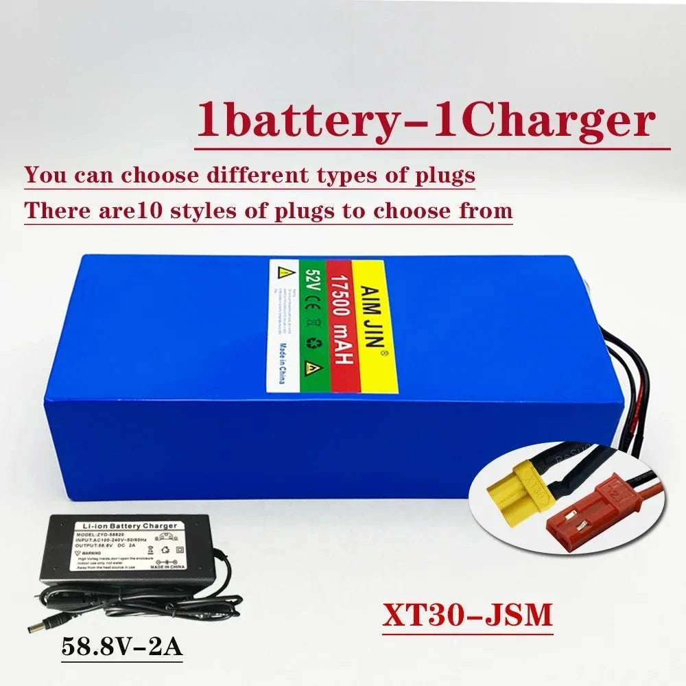 aimjin 52V 17.5Ah (17,500mAh) 14S5P