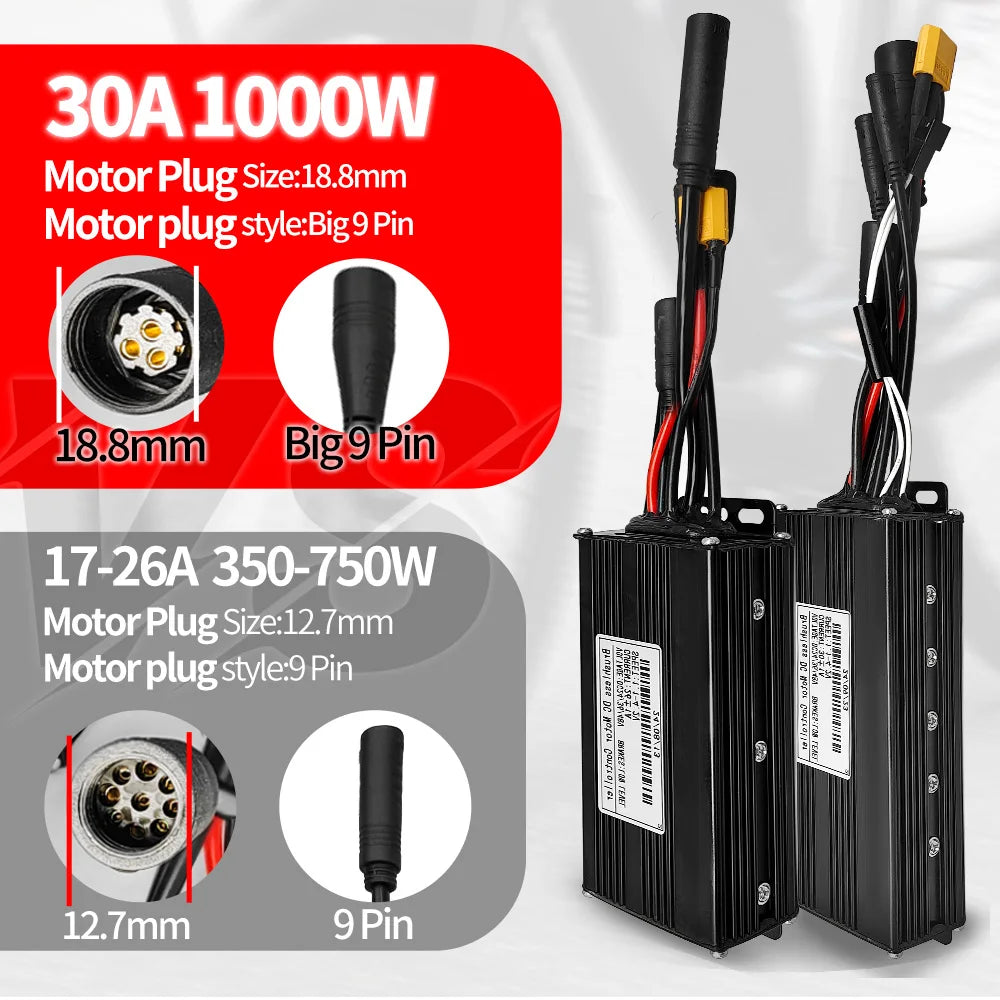 EZKT Sine Wave Waterproof E-Bike Controller Kit