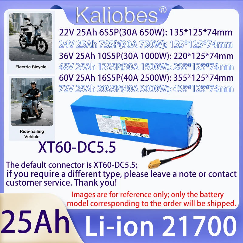 21700 Li-ion Battery 21V 24V 36V 48V 60V 72V battery 10Ah 15Ah 20Ah 25Ah 30Ah 35Ah 40Ah 45Ah 50Ah 6S 7S 10S 13S 16S 20S battery