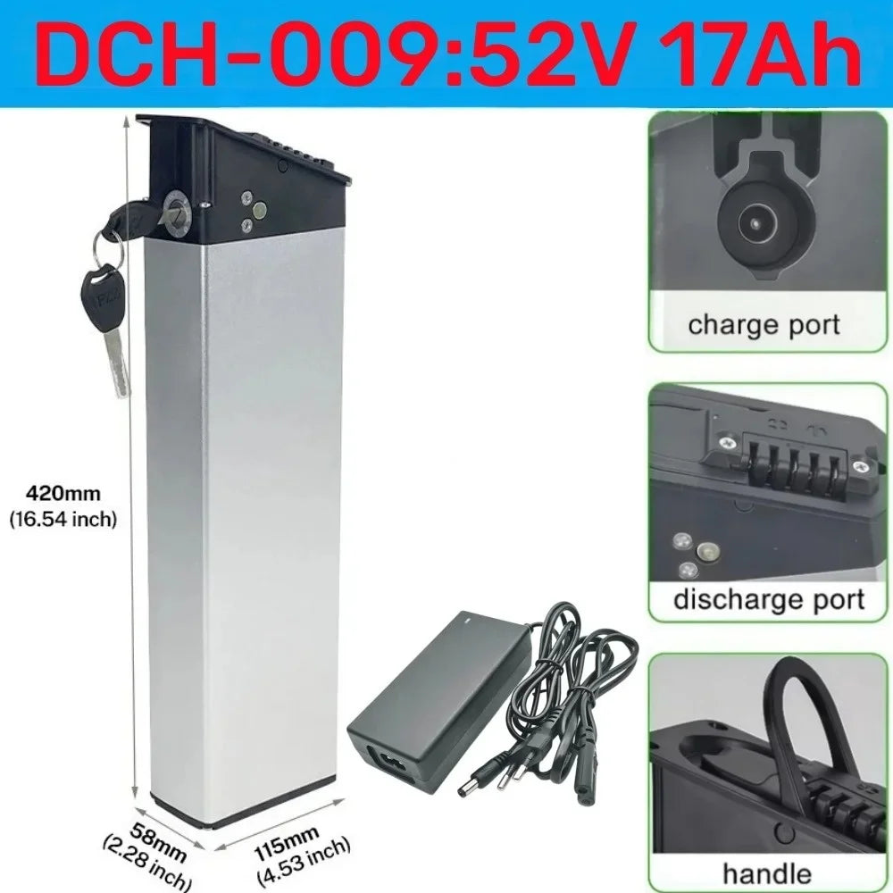 DCH-009 E-Bike Battery 48V 52V 17.5Ah