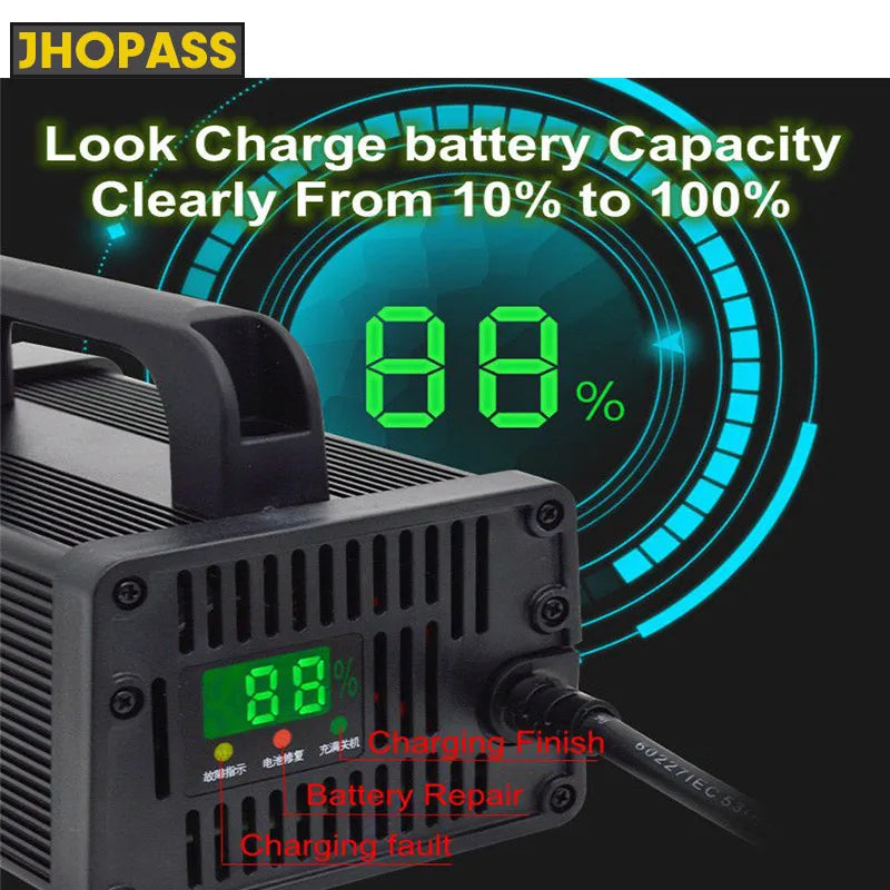 JHOPASS 13S 54.6V LCD Smart Battery Charger Matrix