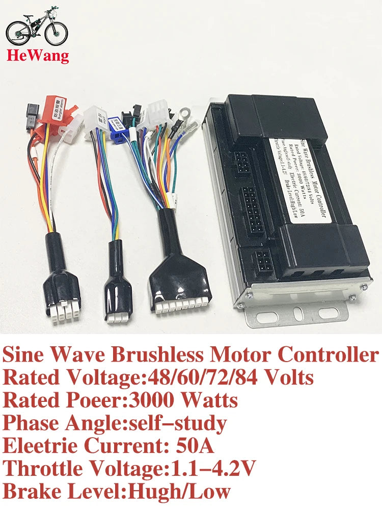 36V-84V 50A Sine Wave Brushless Controller | 500W-3000W