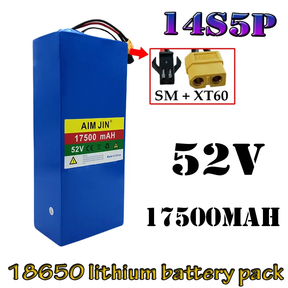 52V 17.5Ah High-Capacity Lithium-Ion Battery