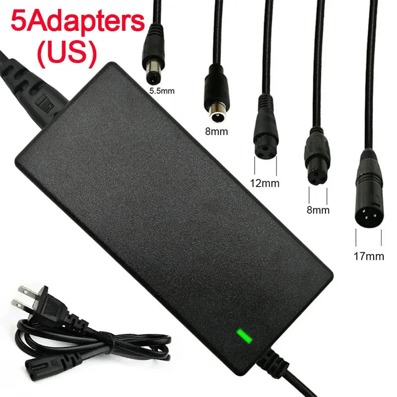 42V 2A Lithium Battery Charger with 5 Connectors | eBike