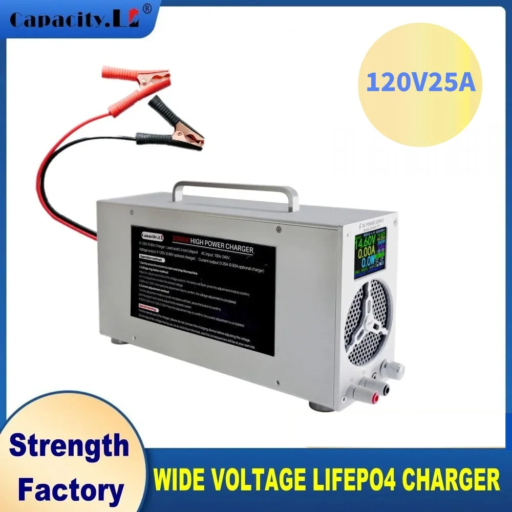 Capacity.Li 3000W Universal Adjustable Charger