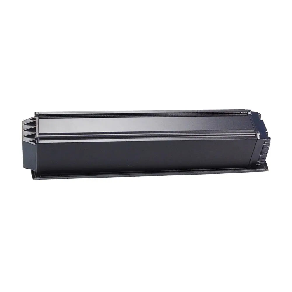 A black rectangular electronic component or printer cartridge with ribbed sides, shown on a plain white background.