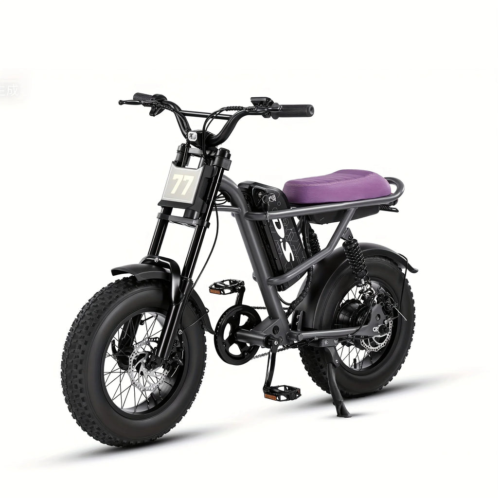 16" Full-Suspension Electric Light Motorcycle | 500W & 48V 15.6Ah