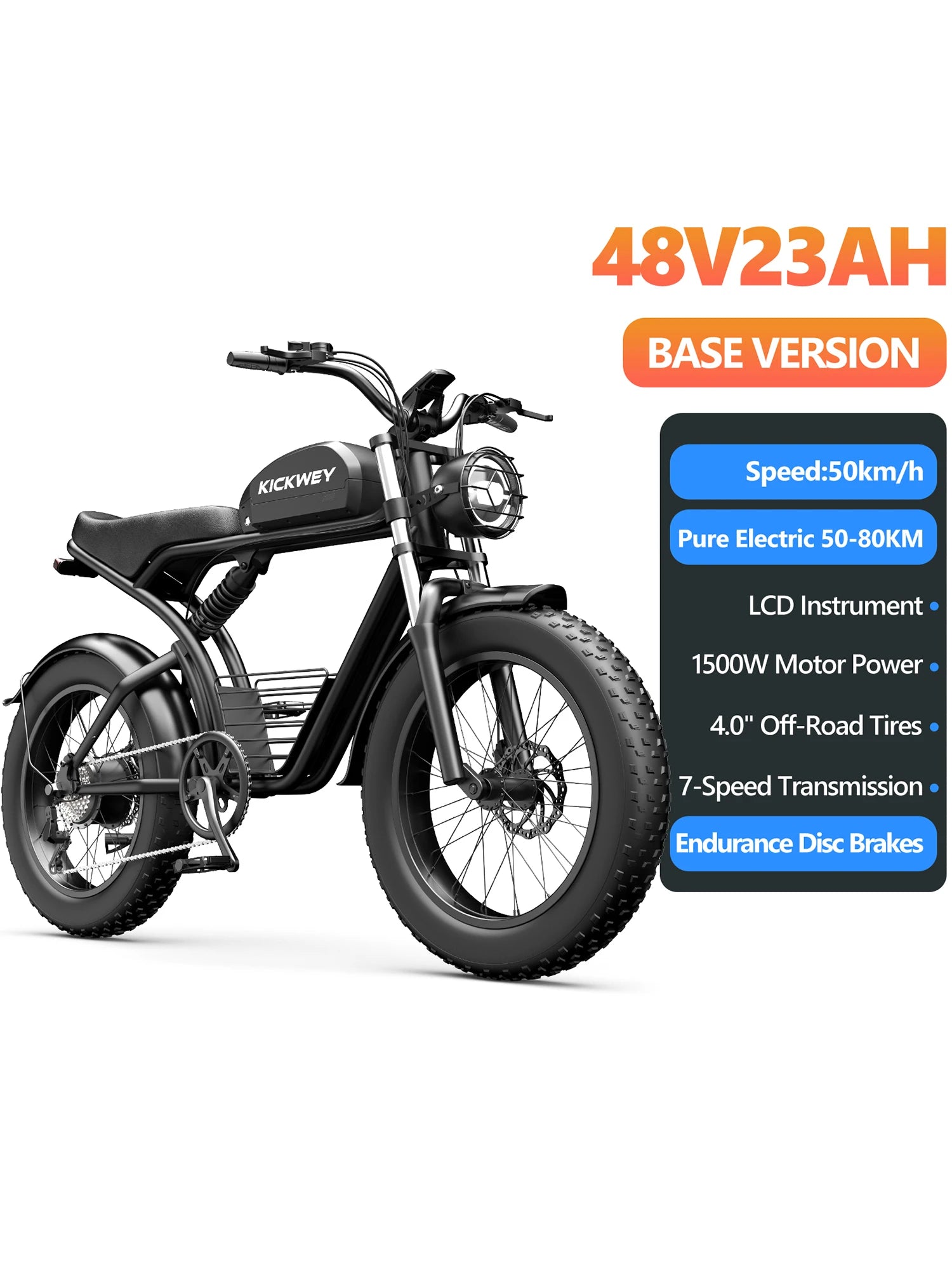 K7 3000W Dual Motor Off-Road Electric Bike