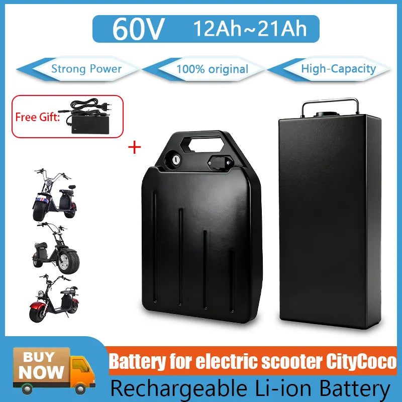 60V 12Ah–21Ah eBike Battery