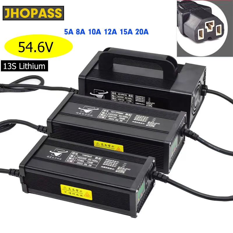 JHOPASS 13S 54.6V LCD Smart Battery Charger Matrix