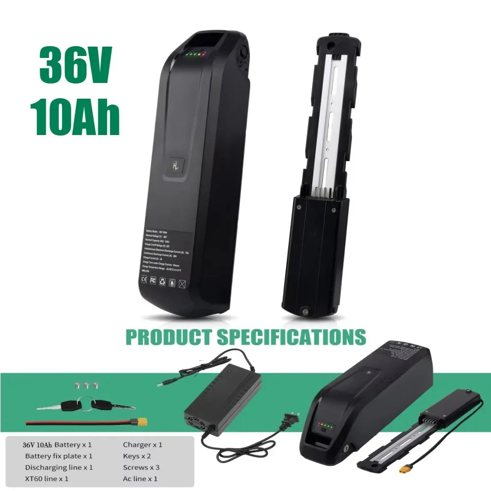 48V Ebike Battery 20Ah 15Ah 10Ah 250W 1000W 1800W