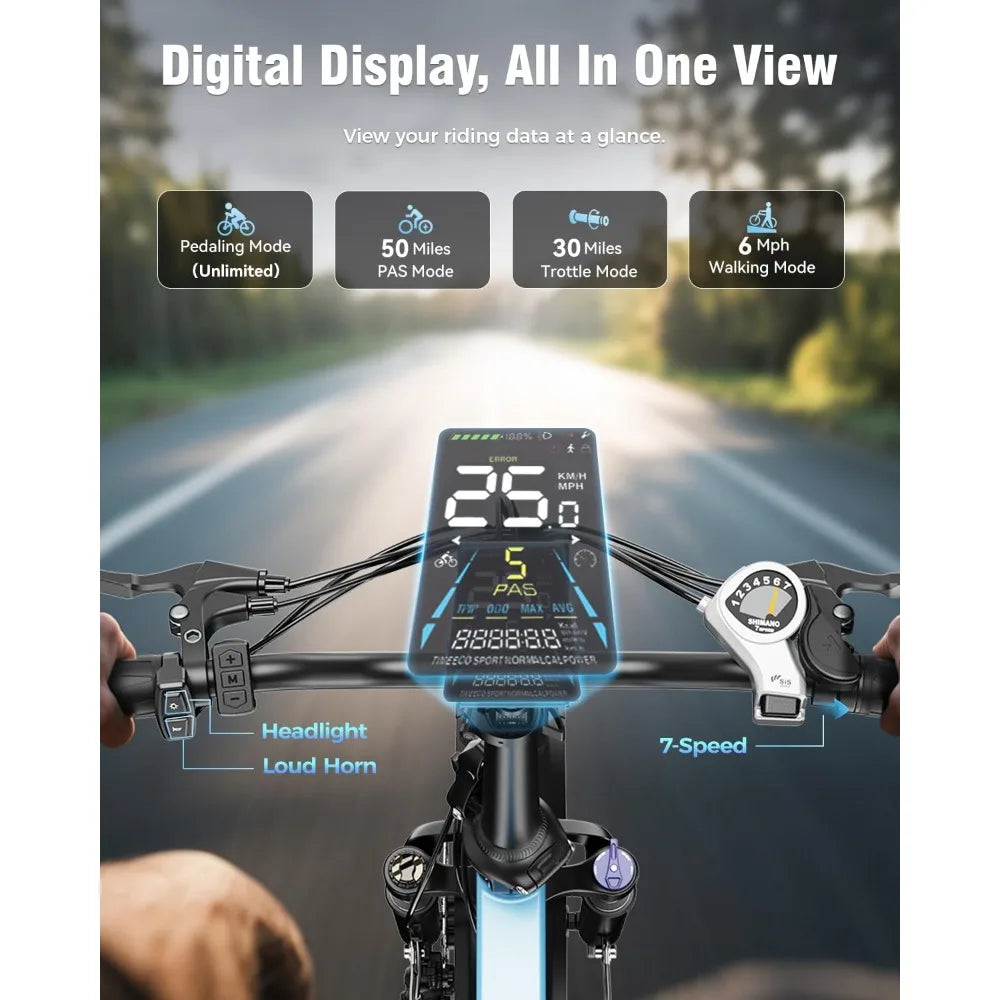 EBS Folding Electric Bike 1200W Peak | 48V Fat Tire eBike