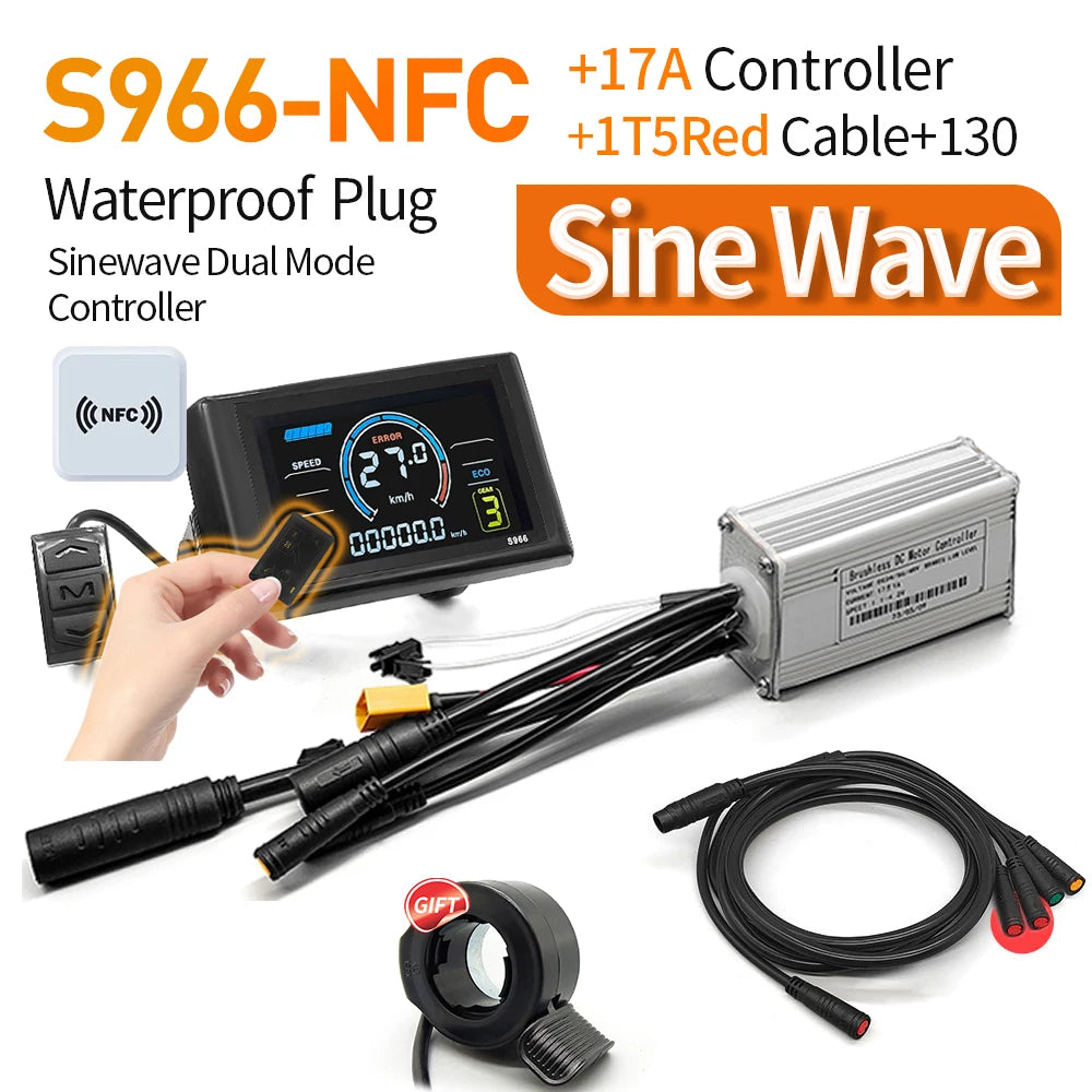 EZKT Sine Wave Waterproof E-Bike Controller Kit